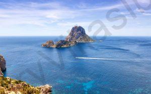 Es Vedra rock Ibiza island Spain travel Mediterranean Sea boat vacation